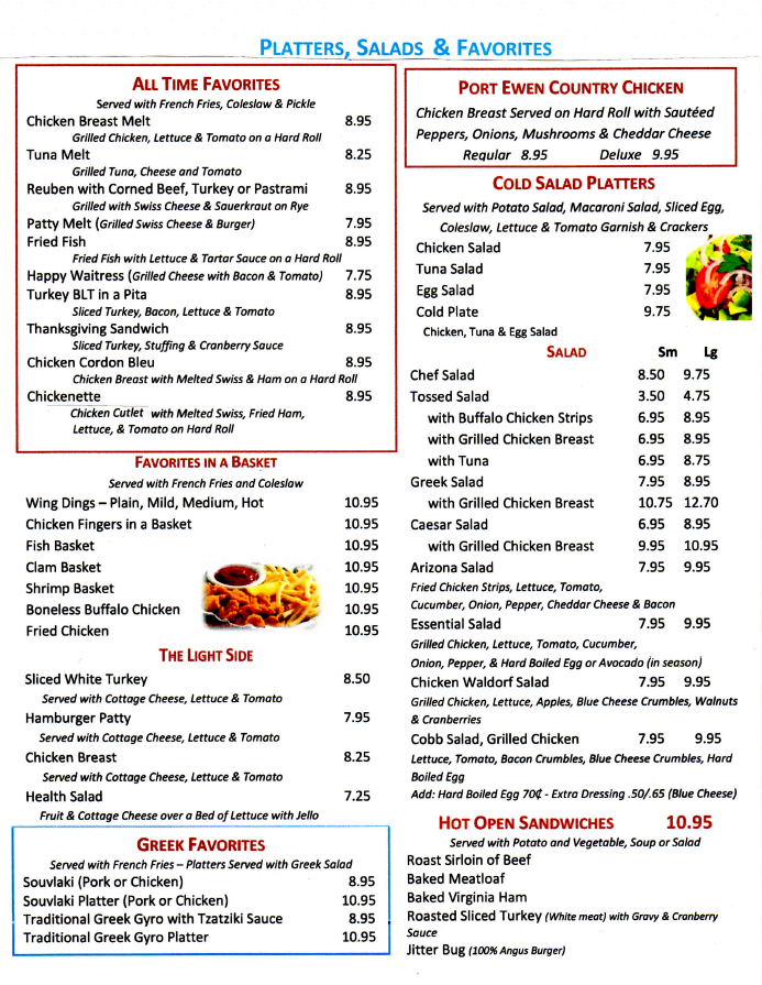 Platters Port Ewen Diner 8453398972